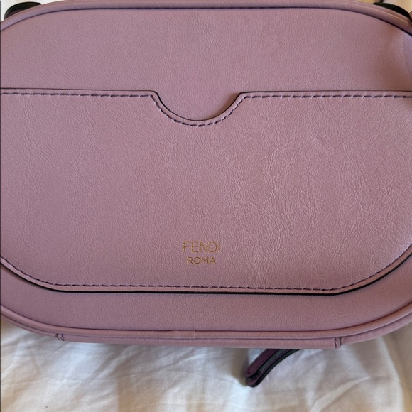 Fendi Lilac Leather FF Logo Crossbody Bag - Picture 4 of 8